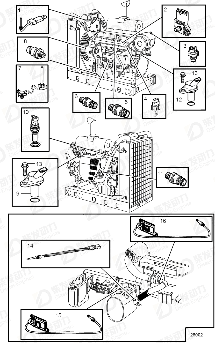 VOLVO Sensor 21271982 Drawing